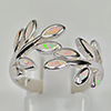 925 Sterling Silver Multi Color Created Opal Jewelry 3.20 G. Ring Size 8