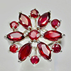 Natural Ruby Mix Shape With Real 925 Sterling Silver Jewelry 6.28 G. Ring Size 8