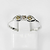 925 Sterling Silver Ring Jewelry  0.92 G. With Natural Diamond 0.08 Ct. Size 6.5