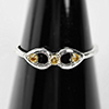 925 Sterling Silver Ring Jewelry  1.01 G. With Natural Diamond 0.08 Ct. Size 6