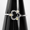 925 Sterling Silver Ring Jewelry 0.96 G. With Natural Diamond 0.07 Ct. Size 6.5