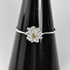 925 Sterling Silver Ring Jewelry 0.90 G. With Natural Diamond 0.04 Ct. Size 7.5