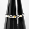 925 Sterling Silver Ring Jewelry 0.94 G. With Natural Diamond 0.08 Ct. Size 7