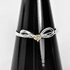 925 Sterling Silver Ring Jewelry 0.92 G. With Natural Diamond 0.06 Ct. Size 6