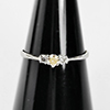 925 Sterling Silver Ring Jewelry 0.72 G. With Natural Diamond 0.10 Ct. Size 6.5
