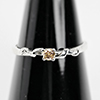 925 Sterling Silver Ring Jewelry 1.03 G. With Natural Diamond 0.09 Ct. Size 6.5