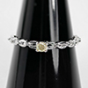 925 Sterling Silver Ring Jewelry 1.02 G. With Natural Diamond 0.22 Ct. Size 6.5