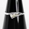 925 Sterling Silver Ring Jewelry 0.98 G. With Natural Diamond 0.06 Ct. Size 6