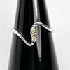 925 Sterling Silver Ring Jewelry 0.89 G. With Natural Diamond 0.10 Ct. Size 7