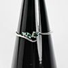 925 Sterling Silver Ring Jewelry 0.86 G. With Natural Diamond 0.11 Ct. Size 6