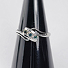 925 Sterling Silver Ring Jewelry 0.99 G. With Natural Diamond 0.10 Ct. Size 6
