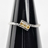 925 Sterling Silver Ring Jewelry 0.95 G. With Natural Diamond 0.08 Ct. Size 7