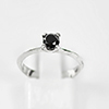 925 Sterling Silver Ring Jewelry 1.41 G. With Natural Diamond 0.42 Ct. Size 5.5