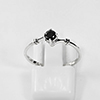 925 Sterling Silver Ring Jewelry 0.92 G. With Natural Diamond 0.22 Ct. Size 6.5