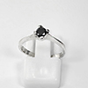 925 Sterling Silver Ring Jewelry 1.45 G. With Natural Diamond 0.33 Ct. Size 6