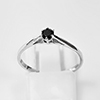 925 Sterling Silver Ring Jewelry 0.86 G. With Natural Diamond 0.13 Ct. Size 7