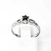 925 Sterling Silver Ring Jewelry 1.20 G. With Natural Diamond 0.20 Ct. Size 5.5