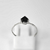 925 Sterling Silver Ring Jewelry 0.50 G. With Natural Diamond 0.43 Ct. Size 6