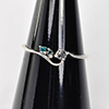 925 Sterling Silver Ring Jewelry 0.84 G. With Natural Diamond 0.11 Ct. Size 6