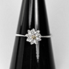 925 Sterling Silver Ring Jewelry 0.95 G. With Natural Diamond 0.04 Ct. Size 7.5