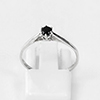 925 Sterling Silver Ring Jewelry 0.82 G. With Natural Diamond 0.13 Ct. Size 7