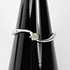925 Sterling Silver Ring Jewelry 1.15 G. With Natural Diamond 0.12 Ct. Size 6
