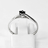 925 Sterling Silver Ring Jewelry 0.82 G. With Natural Diamond 0.13 Ct. Size 7