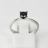 925 Sterling Silver Ring Jewelry 1.29 G. With Natural Diamond 0.42 Ct. Size 6