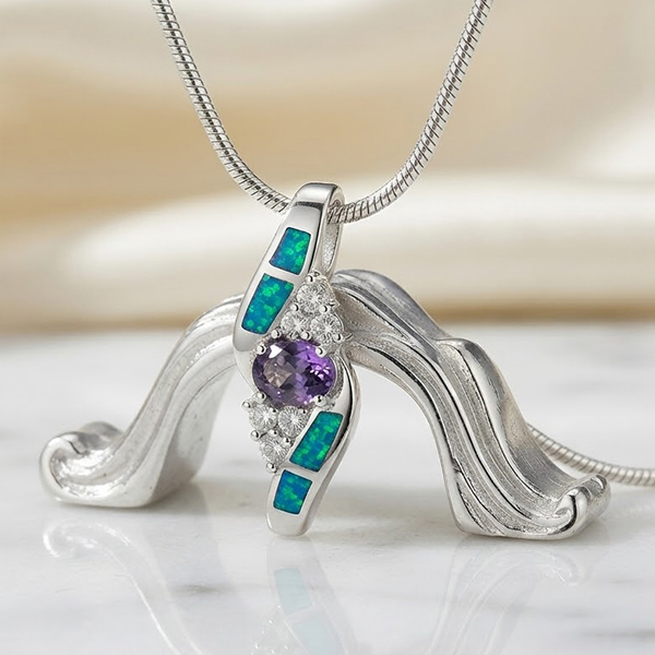 925 Sterling Silver Jewelry Earrings 6.69 G. with Multi Color Blue Created Opal & Created Amethyst 925 Sterling Silver Jewelry Earrings 6.69 G. with Multi Color Blue Created Opal & Created Amethyst