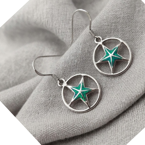 925 Sterling Silver Jewelry Earings 5.86 Grams with Multi Color Blue Created Opal 925 Sterling Silver Jewelry Earings 5.86 Grams with Multi Color Blue Created Opal