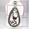 Natural Gemstone Pear Cabochon Shape Metal Silver Plated Fine Jewelry Pendant 19.36 Grams Natural Gemstone Pear Cabochon Shape Metal Silver Plated Fine Jewelry Pendant 19.36 Grams