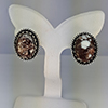 Natural Gemstone Oval Cabochon Shape Metal Silver Plated Fine Jewelry Earrings 9.92 Grams Natural Gemstone Oval Cabochon Shape Metal Silver Plated Fine Jewelry Earrings 9.92 Grams
