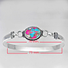 Natural Gemstone Oval Cabochon Shape 14.94 Grams Metal Silver Plated Fine Jewelry Bangle 7 Inch Natural Gemstone Oval Cabochon Shape 14.94 Grams Metal Silver Plated Fine Jewelry Bangle 7 Inch