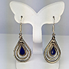 Natural Lapis Lazuli with Metal Silver Plated Earrings Jewelry 6.34 Grams Natural Lapis Lazuli with Metal Silver Plated Earrings Jewelry 6.34 Grams