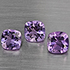 Natural Purple Amethyst 2.93 Ct. 3 Pcs Cushion Shape 5.9 Mm Gemstone From Brazil Natural Purple Amethyst 2.93 Ct. 3 Pcs Cushion Shape 5.9 Mm Gemstone From Brazil