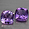 Natural Purple Amethyst 1.39 Ct. 2 Pcs Cushion Shape 6.1 Mm Gemstone From Brazil Natural Purple Amethyst 1.39 Ct. 2 Pcs Cushion Shape 6.1 Mm Gemstone From Brazil