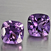 Natural Purple Amethyst 1.19 Ct. 2 Pcs Cushion Shape 6.1 Mm Gemstone From Brazil Natural Purple Amethyst 1.19 Ct. 2 Pcs Cushion Shape 6.1 Mm Gemstone From Brazil