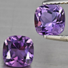 Natural Purple Amethyst 2.23 Ct. 2 Pcs Cushion Shape 6.3 Mm Gemstone From Brazil Natural Purple Amethyst 2.23 Ct. 2 Pcs Cushion Shape 6.3 Mm Gemstone From Brazil