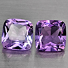 Natural Purple Amethyst 2.01 Ct. 2 Pcs Cushion Shape 6.4 Mm Gemstone From Brazil Natural Purple Amethyst 2.01 Ct. 2 Pcs Cushion Shape 6.4 Mm Gemstone From Brazil