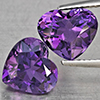 Natural Purple Amethyst 5.22 Ct. 2 Pcs Heart Shape 9.7 x 8.4 Mm Gemstone From Brazil Natural Purple Amethyst 5.22 Ct. 2 Pcs Heart Shape 9.7 x 8.4 Mm Gemstone From Brazil