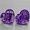 Natural Purple Amethyst 8.20 Ct. 2 Pcs Heart Shape 11 x 10.2 Mm Gemstone From Brazil Natural Purple Amethyst 8.20 Ct. 2 Pcs Heart Shape 11 x 10.2 Mm Gemstone From Brazil