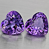 Natural Purple Amethyst 7.53 Ct. 2 Pcs Heart Shape 10.7 x 9.8 Mm Gemstone From Brazil Natural Purple Amethyst 7.53 Ct. 2 Pcs Heart Shape 10.7 x 9.8 Mm Gemstone From Brazil