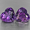 Natural Purple Amethyst 9.76 Ct. 2 Pcs Heart Shape 12 x 10 Mm Gemstone From Brazil Natural Purple Amethyst 9.76 Ct. 2 Pcs Heart Shape 12 x 10 Mm Gemstone From Brazil