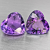 Natural Purple Amethyst 7.10 Ct. 2 Pcs Heart Shape 10.8 x 9.8 Mm Gemstone From Brazil Natural Purple Amethyst 7.10 Ct. 2 Pcs Heart Shape 10.8 x 9.8 Mm Gemstone From Brazil