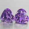 Natural Purple Amethyst 7.38 Ct. 2 Pcs Heart Shape 11 x 9.8 Mm Gemstone From Brazil Natural Purple Amethyst 7.38 Ct. 2 Pcs Heart Shape 11 x 9.8 Mm Gemstone From Brazil