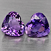 Natural Purple Amethyst 6.32 Ct. 2 Pcs Heart Shape 10 x 9.3 Mm Gemstone From Brazil Natural Purple Amethyst 6.32 Ct. 2 Pcs Heart Shape 10 x 9.3 Mm Gemstone From Brazil