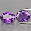 Natural Purple Amethyst 4.56 Ct. 2 Pcs Oval Shape 10.1 x 7.9 Mm Gemstone From Brazil Natural Purple Amethyst 4.56 Ct. 2 Pcs Oval Shape 10.1 x 7.9 Mm Gemstone From Brazil