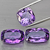 Natural Purple Amethyst 11.91 Ct. 3 Pcs Cushion Shape Gemstone From Brazil Natural Purple Amethyst 11.91 Ct. 3 Pcs Cushion Shape Gemstone From Brazil
