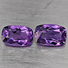 Natural Purple Amethyst 6.01 Ct. 2 Pcs Cushion Shape 11.2 x 7.5 Mm Gemstone From Brazil Natural Purple Amethyst 6.01 Ct. 2 Pcs Cushion Shape 11.2 x 7.5 Mm Gemstone From Brazil