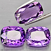 Natural Purple Amethyst 10.98 Ct. 3 Pcs Cushion Shape Gemstone From Brazil Natural Purple Amethyst 10.98 Ct. 3 Pcs Cushion Shape Gemstone From Brazil